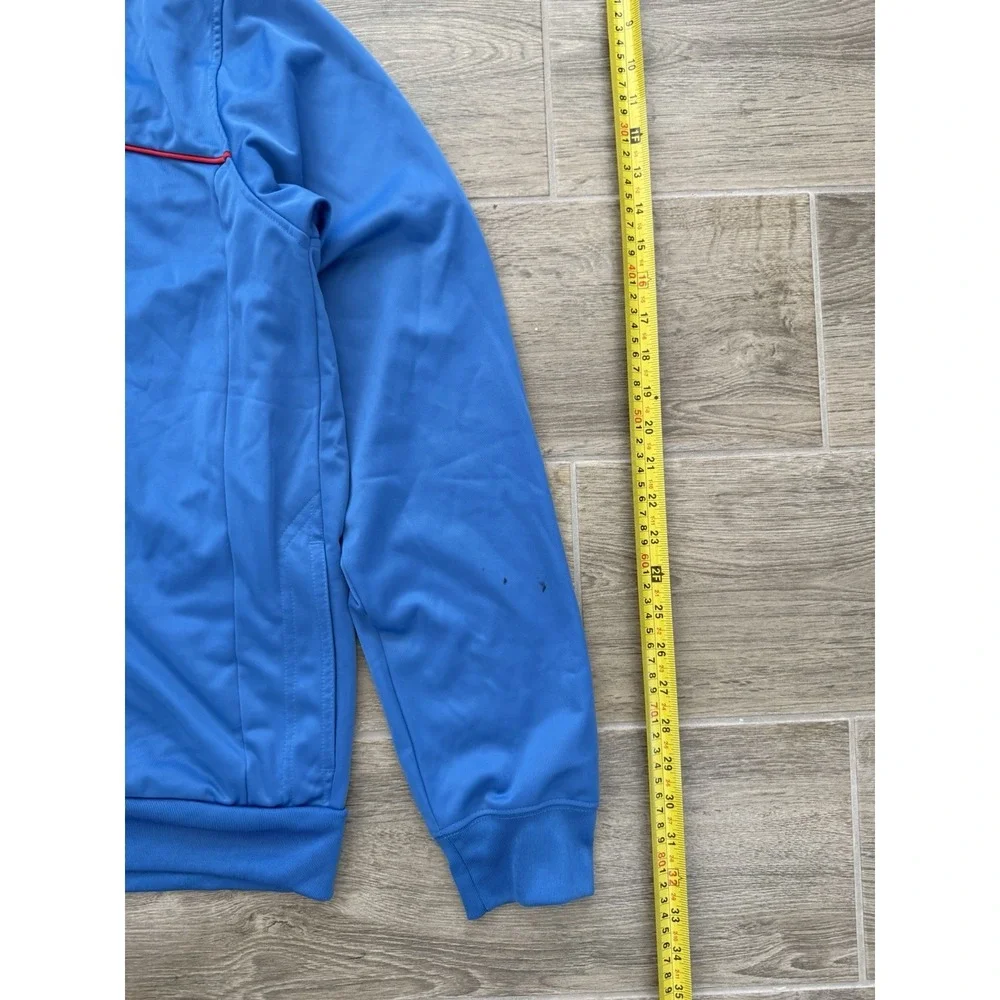 Hurley Royal Blue Zip Up Track Jacket With Red Trim Size Large *Read Description